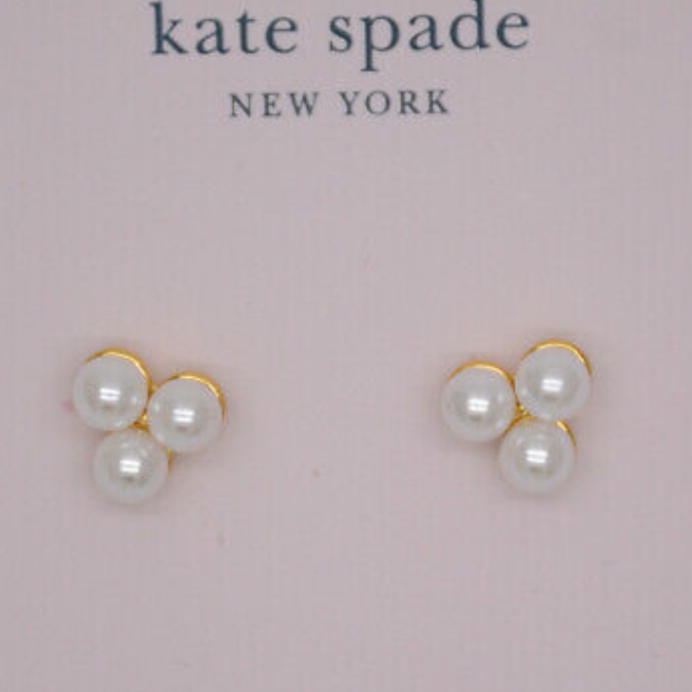 Kate Spade York Three Pearls Design Ins Stud Earrings